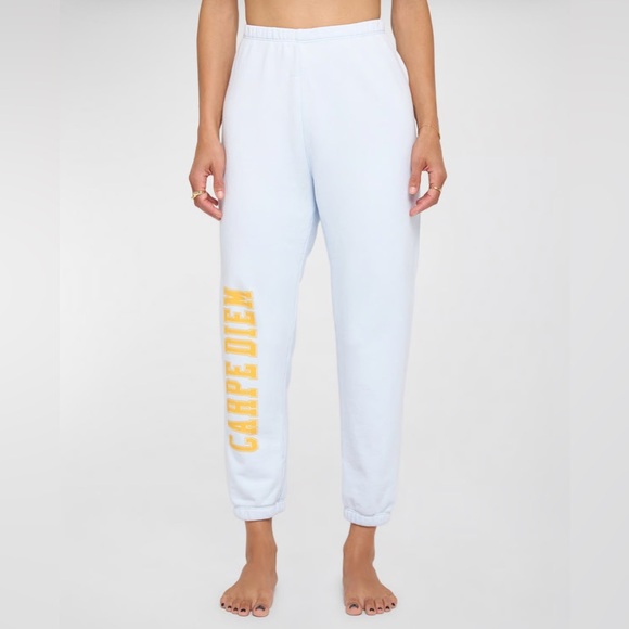 Spiritual Gangster Pants - Spiritual Gangster Light Blue Sweatpants joggers Carpe Diem L or XL NWT